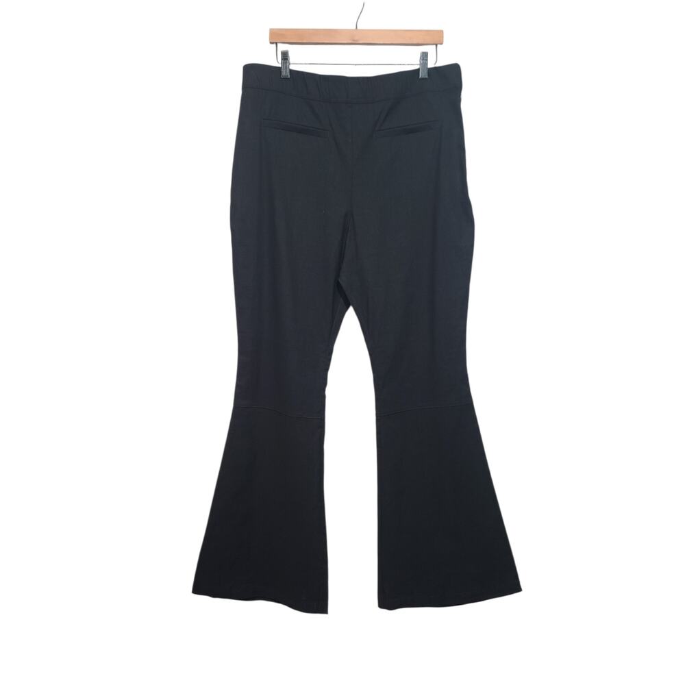 Maeve by Anthropologie Structured Bombshell Flare Pants Black XL 32" Inseam NWT